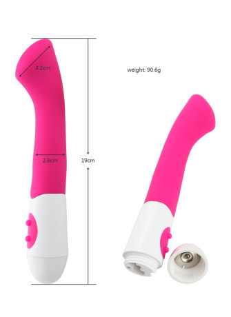 Vibromasseur rose tête plate spécial point G - CR-BOZ015PNK